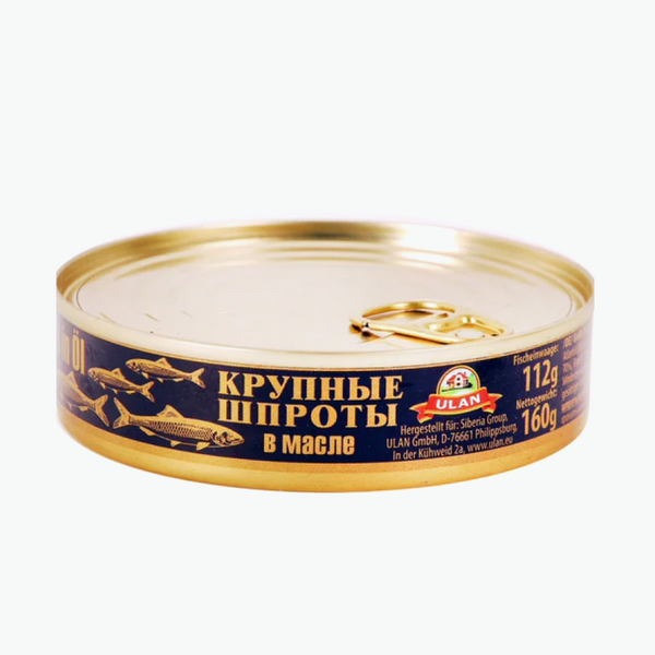 Large smoked sprats in oil, 160g