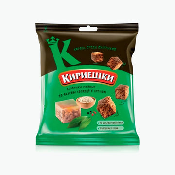 Brotcroutons „Kirieschki“ mit Meerrettich-Sülze-Geschmack