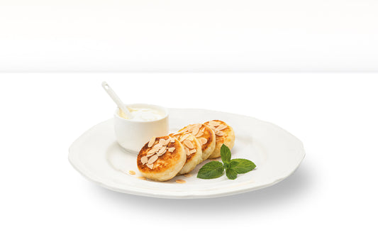 Eiweiß-Quarkpuffer "Sirniki" FIT,  ohne Zucker und Gluten