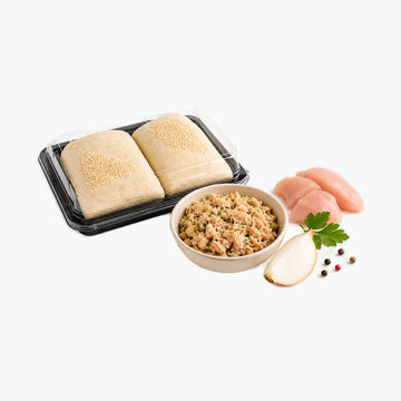 Usbekische mini Samsa mit Hühnerfleischfüllung