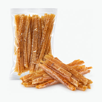 Fischsnack aus Zander,  gesalzen und getrocknet