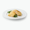 Blinis mit Kartoffeln und gebratenem Lachsfilet, handgemacht