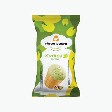 Pistazie Eis im Waffelbecher