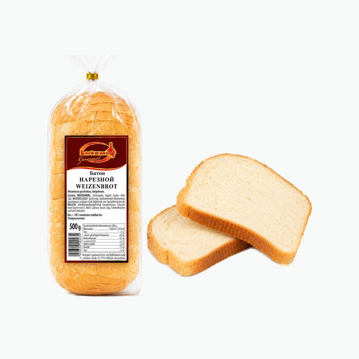 Weizenbrot geschnitten