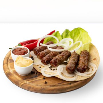 Cevapcici made from pork and beef, handmade