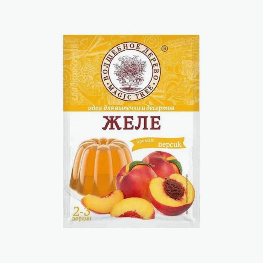 Peach-flavoured jelly 50 g