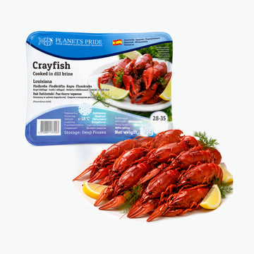 Flusskrebse ganz,  gekocht und gewürzt 28/35