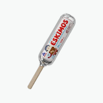 Eskimo-Eis mit Vanillegeschmack und Schokoglasur