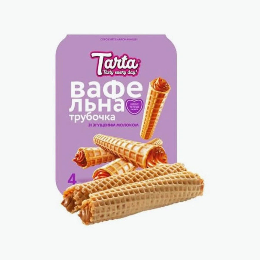 Tarta Gebäck Waffelroll mit Kondensmilch