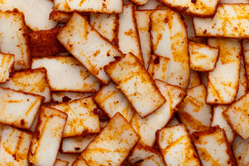 Сало с чили, нарезанное кусочками