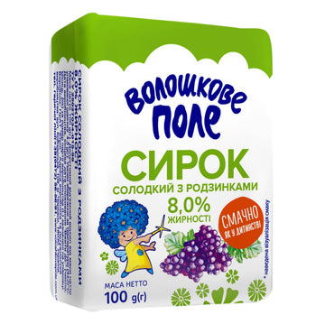 Voloshkove Pole Quarkmasse mit Rosinen