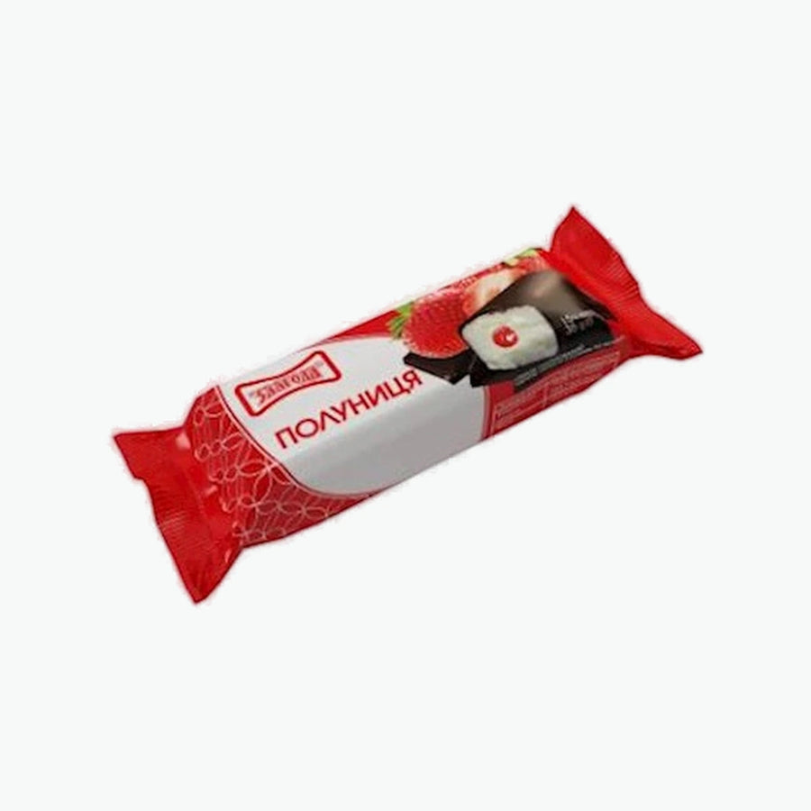 Zlagoda Quarkriegel in Glasurmit Erdbeerfüllung