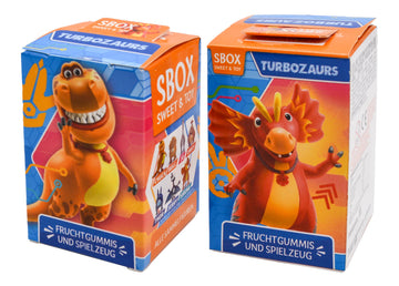 Sweet Box Fruchtgummis mit Geschenk Turbozaurus