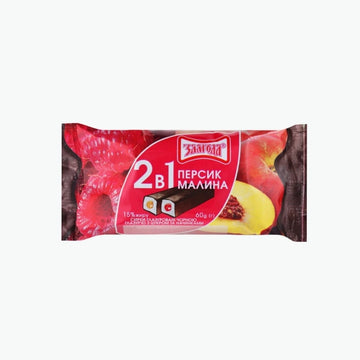 Zlagoda Quarkriegel in Glasur, Pfirsich-Himbeere 2 in1