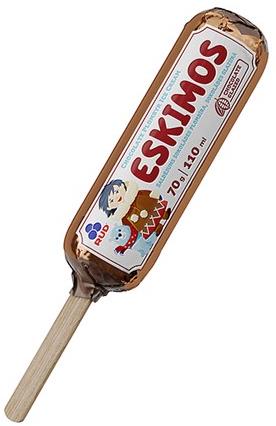 Eskimo-Eis mit Schokogeschmack und Schokoglasur