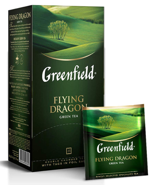 Tee Greenfield Grün Flying Dragon