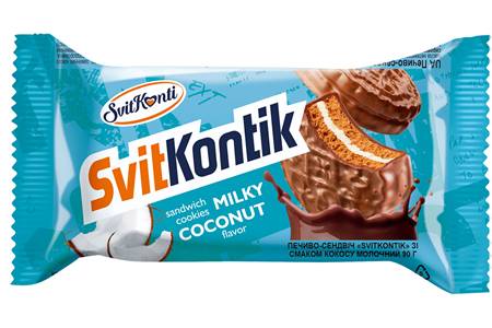 “Super Kontik” cookies with coconut and milk flavor