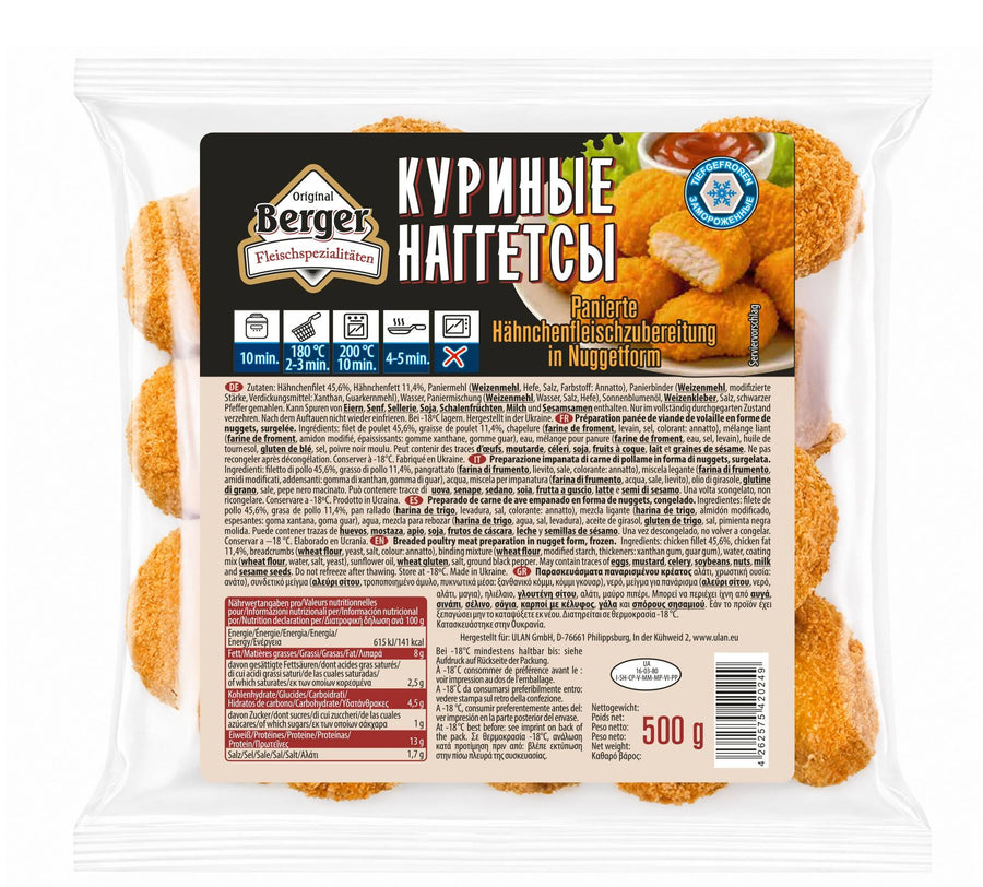 Berger Hänchennuggets paniert