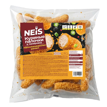 Neis Hähnchenstäbchen paniert