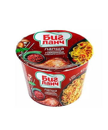 Big Lunch Instantnudeln mit Rindfleisch-, Pilz- und Kräutergeschmack