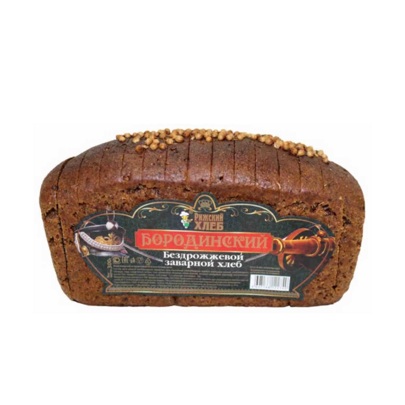 Black bread “Borodinskij”, baked without yeast