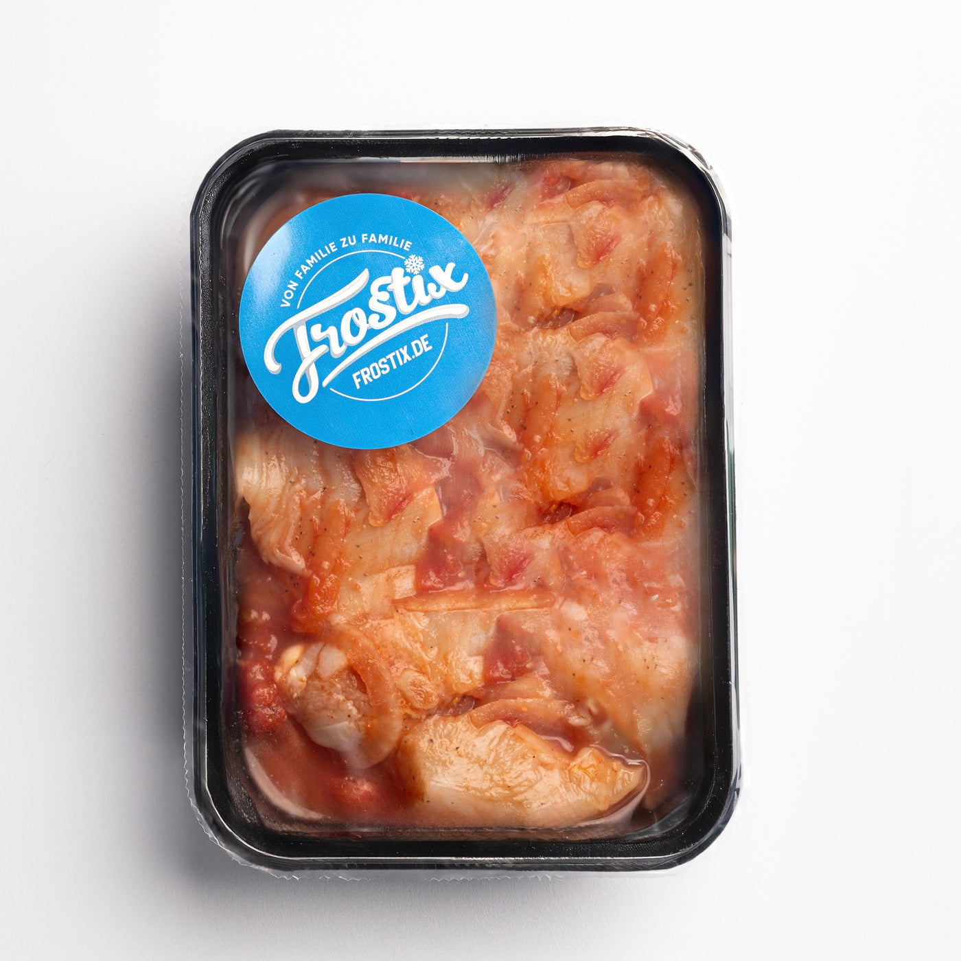 Schaschlick aus Hähnchenbrustfilet mit Tomaten, roh und tiefgefroren