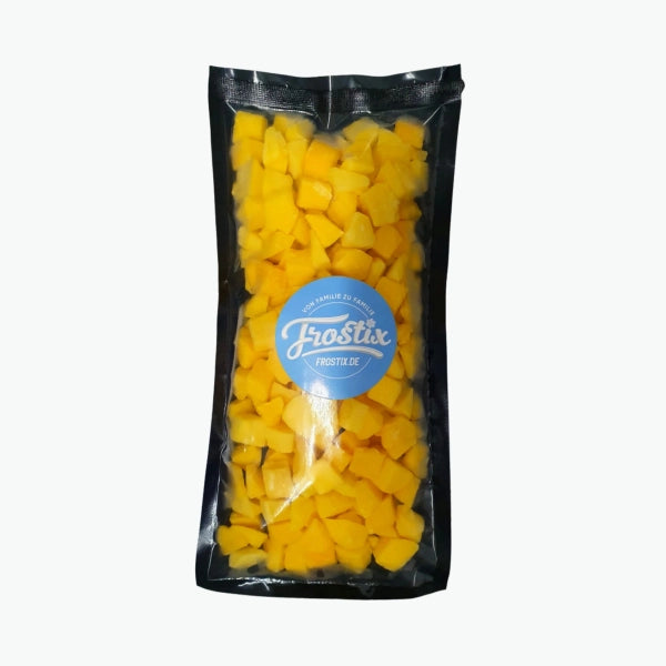 Mango cubes, frozen