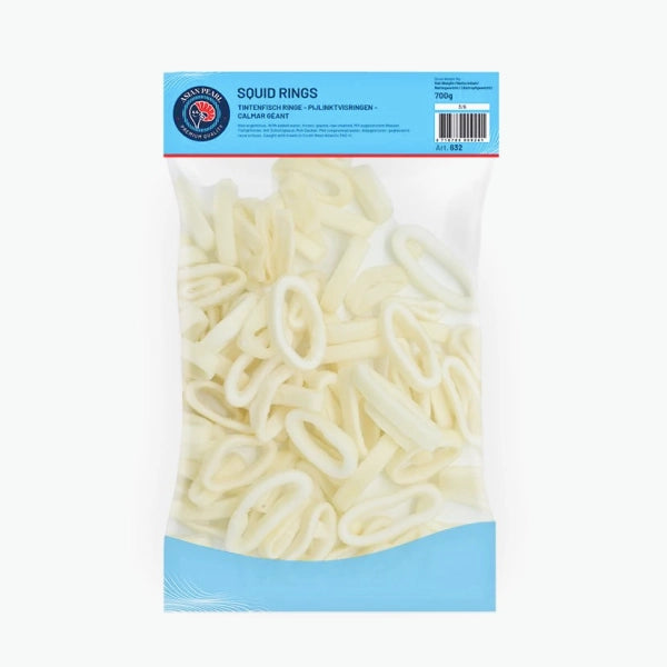 Raw squid rings