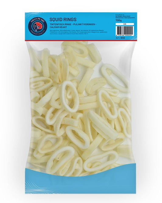Tintenfisch Ringe, roh