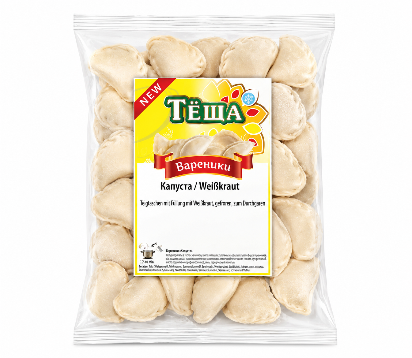 Lackmann Wareniki mit Weißkraut
