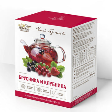 Фруктовая смесь для чая, клюквенно-клубничная.