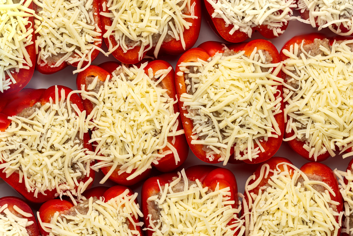 Paprika Hälfte mit Hackfleischfüllung