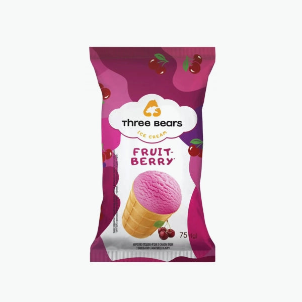 Fruchtiges Beereneis im Waffelbecher