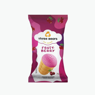 Fruchtiges Beereneis im Waffelbecher