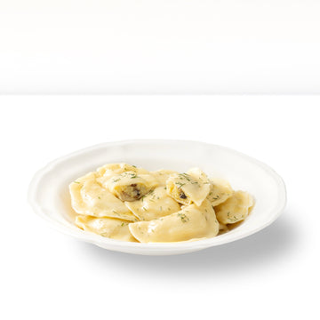 Wareniki mit Kartoffeln und Pilzen, handgemacht