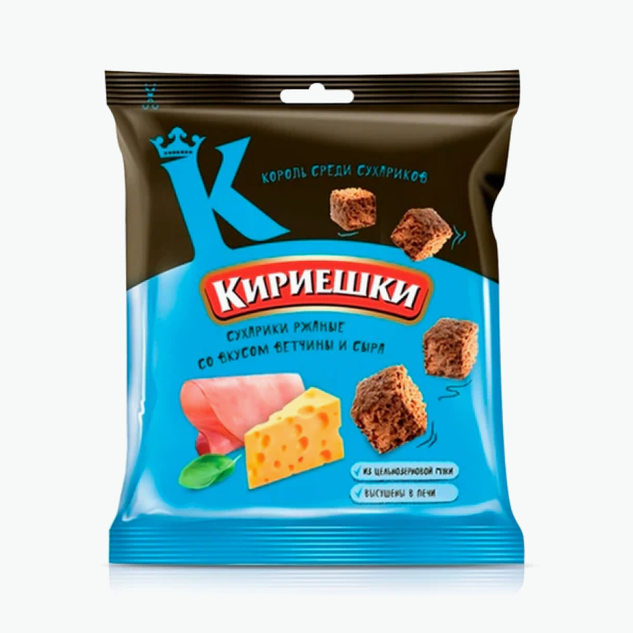 Brotcroutons „Kirieschki“ mit Schinken-Käse-Geschmack