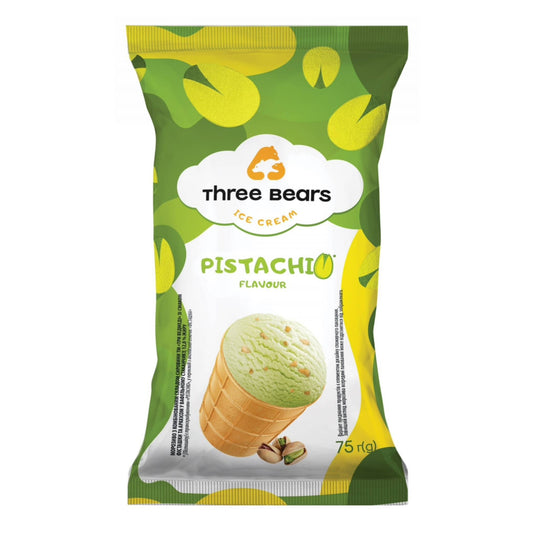 Pistazie Eis im Waffelbecher