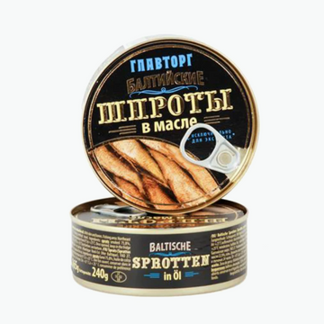 Baltic smoked sprats in oil 
