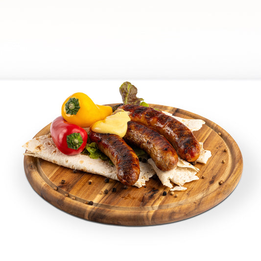 Bratwurst aus Schwein- Rindfleisch, roh und tiefgefroren