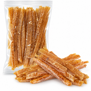 Fischsnack aus Zander,  gesalzen und getrocknet
