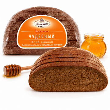 Honigschwarzbrot "Tchudesnyj", ohne Hefe