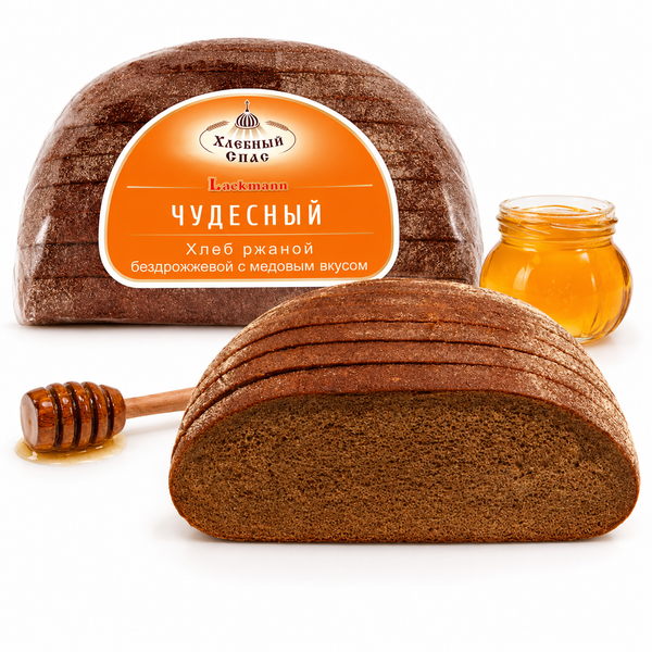 Honigschwarzbrot "Tchudesnyj", ohne Hefe