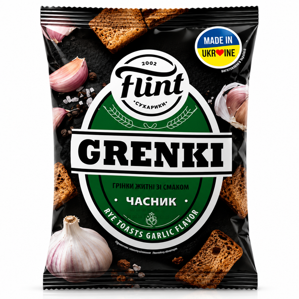 Flint Roggenmischbrotsnack mit Knoblauchgeschmack