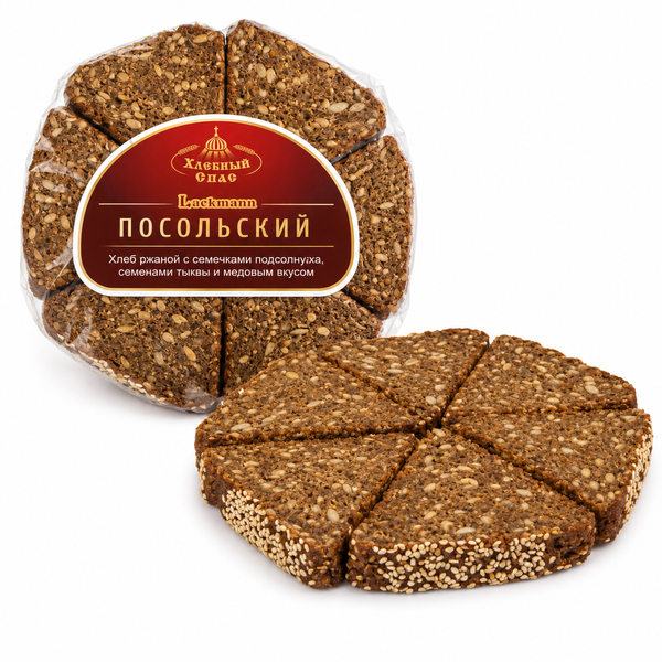 Roggenmischbrot „Posolskij Premium“ mit Sonnenblumenkernen, Kürbiskernen und Honignote