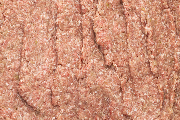 Seasoned pork and beef mince for meatballs, ready to fry.