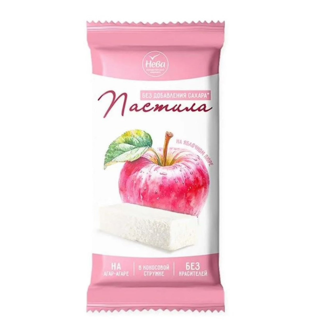 Neva Pastila ohne Zuckerzusatz mit Apfelpüree, Isomalt und Kokosflocken