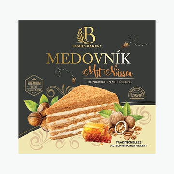 Premium Honigtorte  mit Nüssen