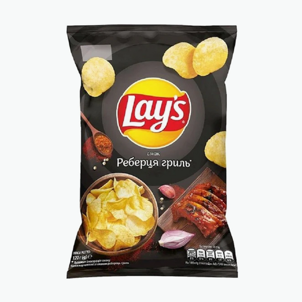 Lays Kartoffelchips mit Grillrippchen Aroma