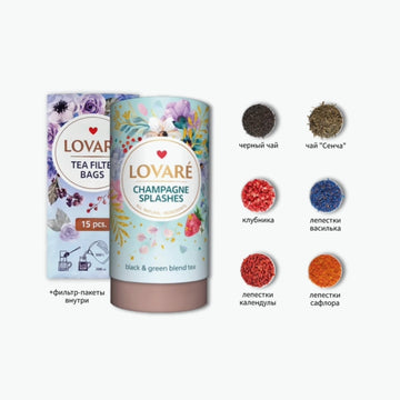 Lovare Tee "Spritzer Champagner"- Schwarztee