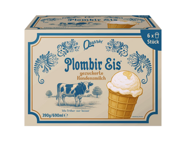 Plombir ice cream with sweetened condensed milk
